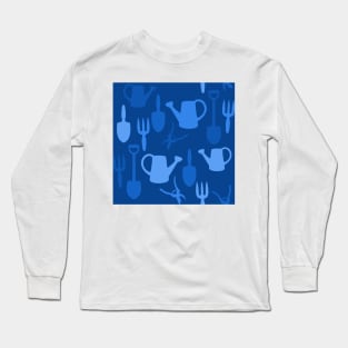 Garden Blue Pattern Long Sleeve T-Shirt